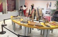 新北市八里區十三行博物館現展出香蕉絲與十字繡