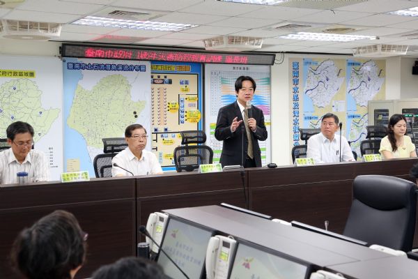 視察106年度災害防救教育訓練 賴清德市長勉勵區長認真學習 保護市民安全