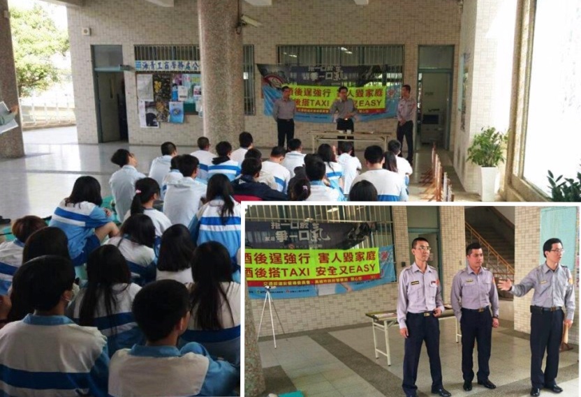 左營分局警前進海青工商 實施交通安全教育宣導