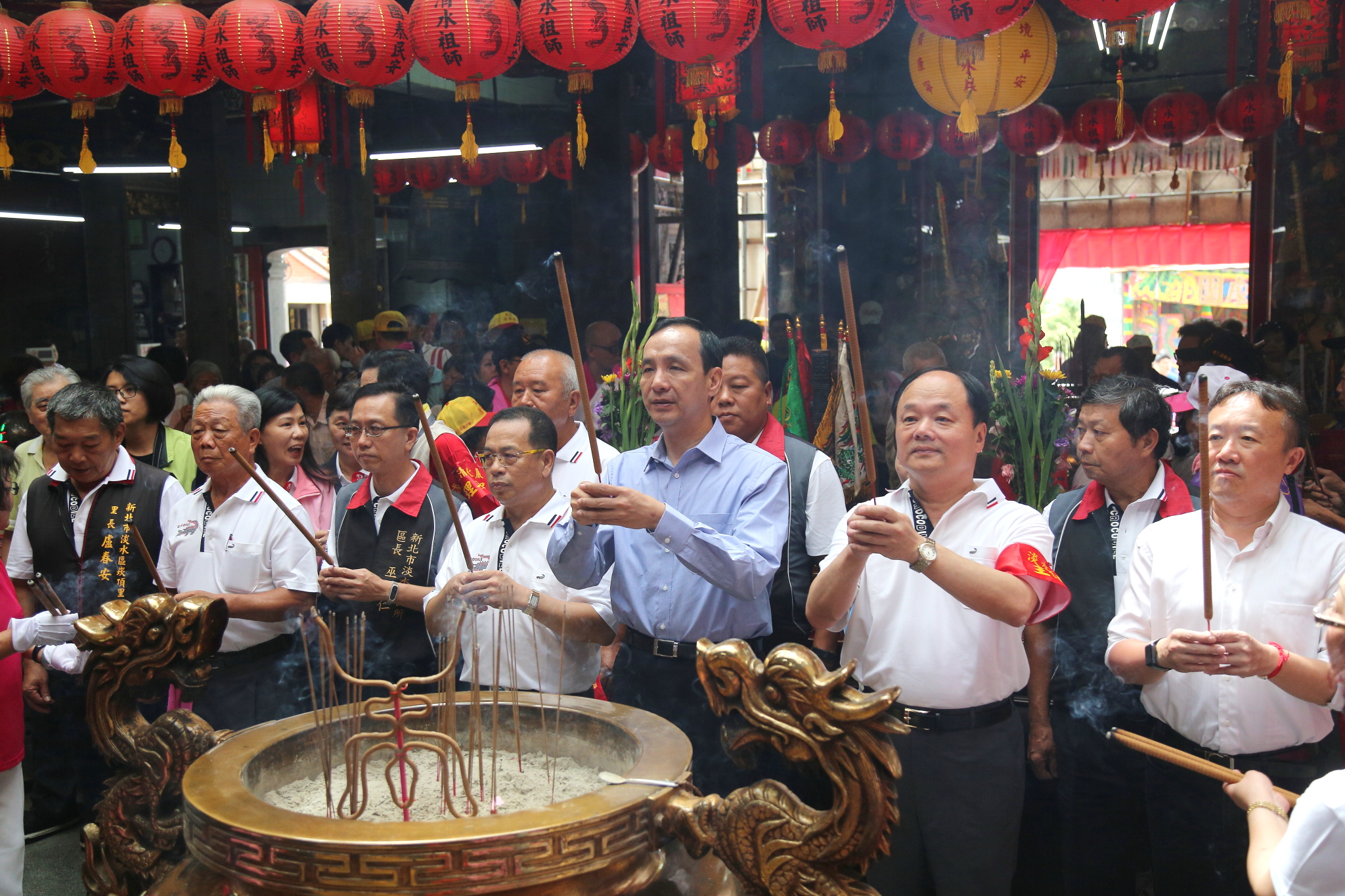 淡水清水祖師平安遶境 朱立倫祈求國泰民安