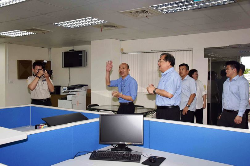 海洋局進駐新辦公室 韓國瑜親自關心辦公環境
