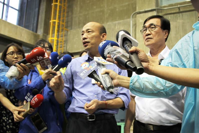 視察寶業里滯洪池 韓國瑜：全面戒備防豪大雨