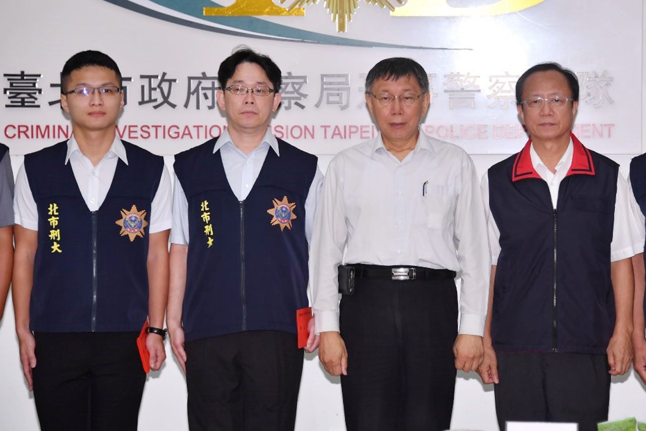 出席毒品偵破案件記者會 柯文哲：嚴格查緝決不寬貸以形塑臺北市的反毒形象