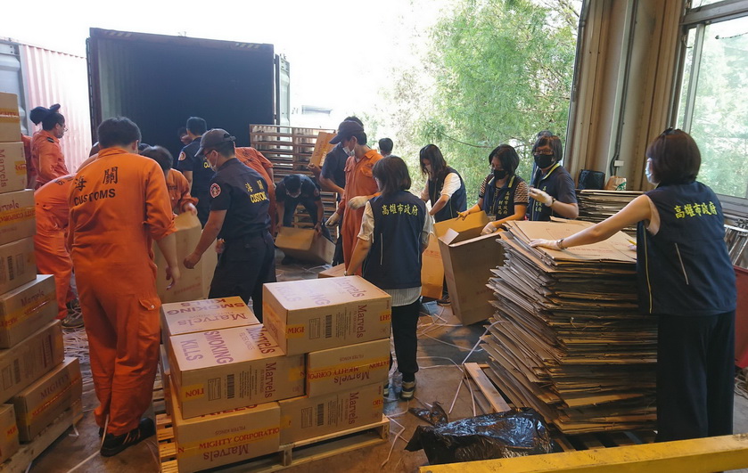 高雄市政府破獲走私菸283萬包 市值達二億一千萬元
