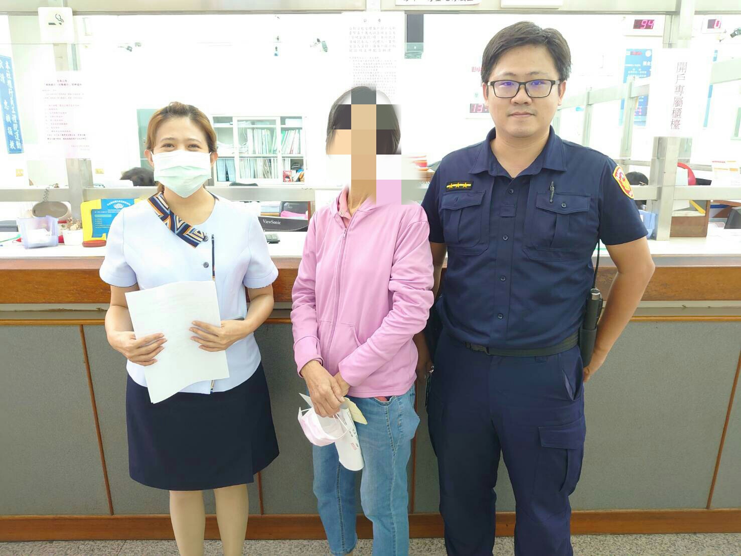 假小姑向婦人借款 和緯派出所警成功攔阻攔阻詐騙