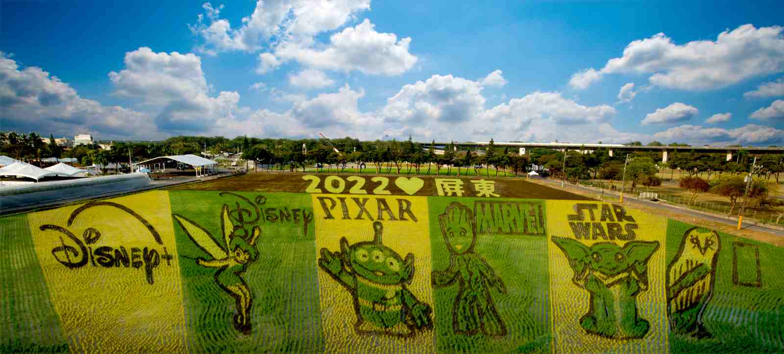 屏東熱帶農業博覽會將開幕 迪士尼經典角色彩稻吸睛