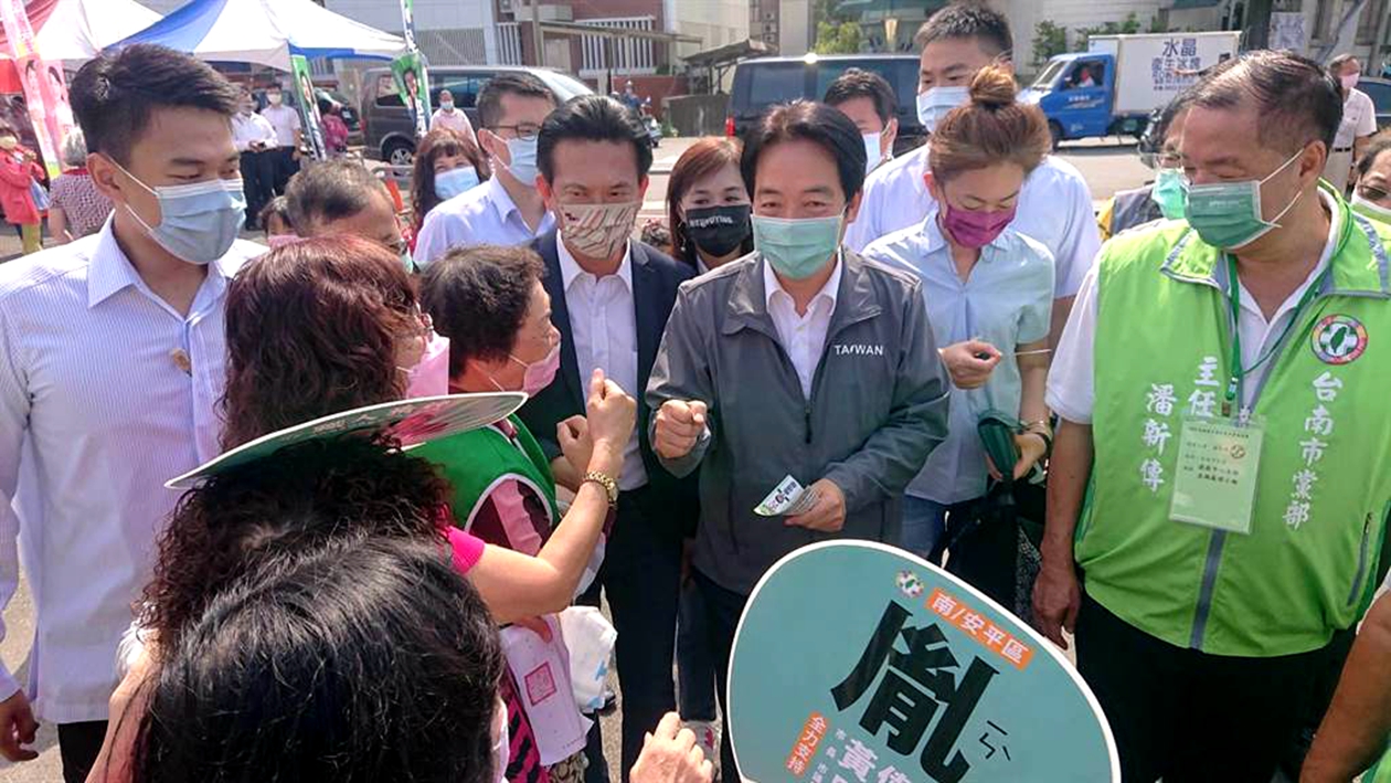 民進黨黨職選舉 副總統賴清德回台南投票展現人氣