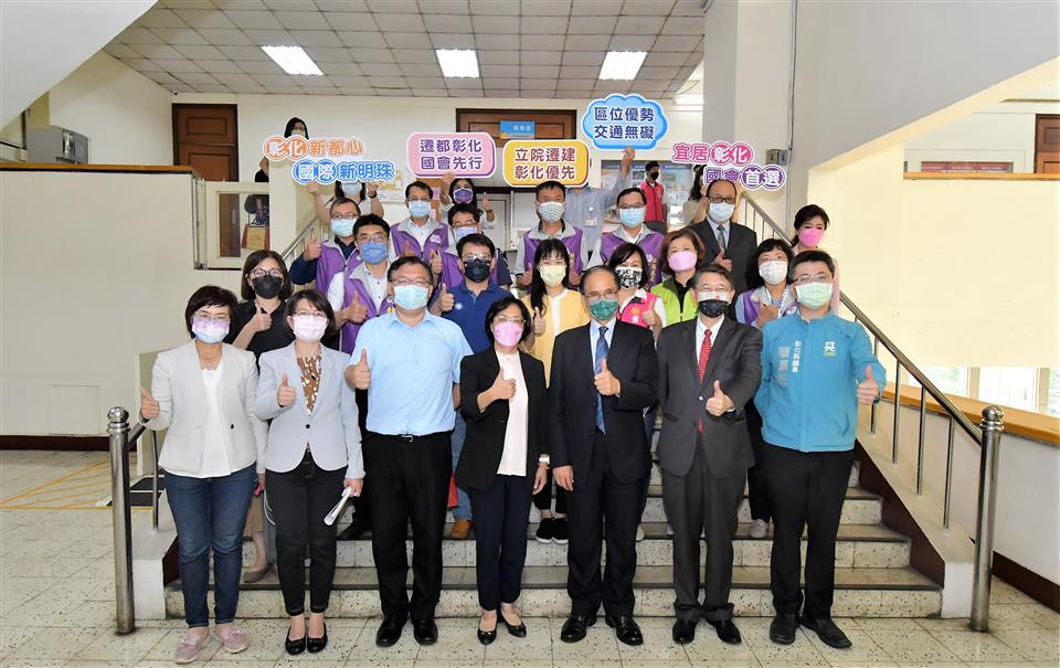 立院遷建游錫堃訪彰化 縣長王惠美建議二地點