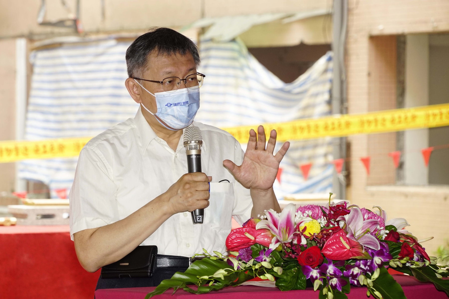蔡炳坤餐敘中風 臺北市市長柯文哲︰受不了為台博館被抹黑