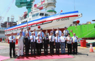 台灣造船公司承造關務署第三艘百噸級巡緝艇 命名下水