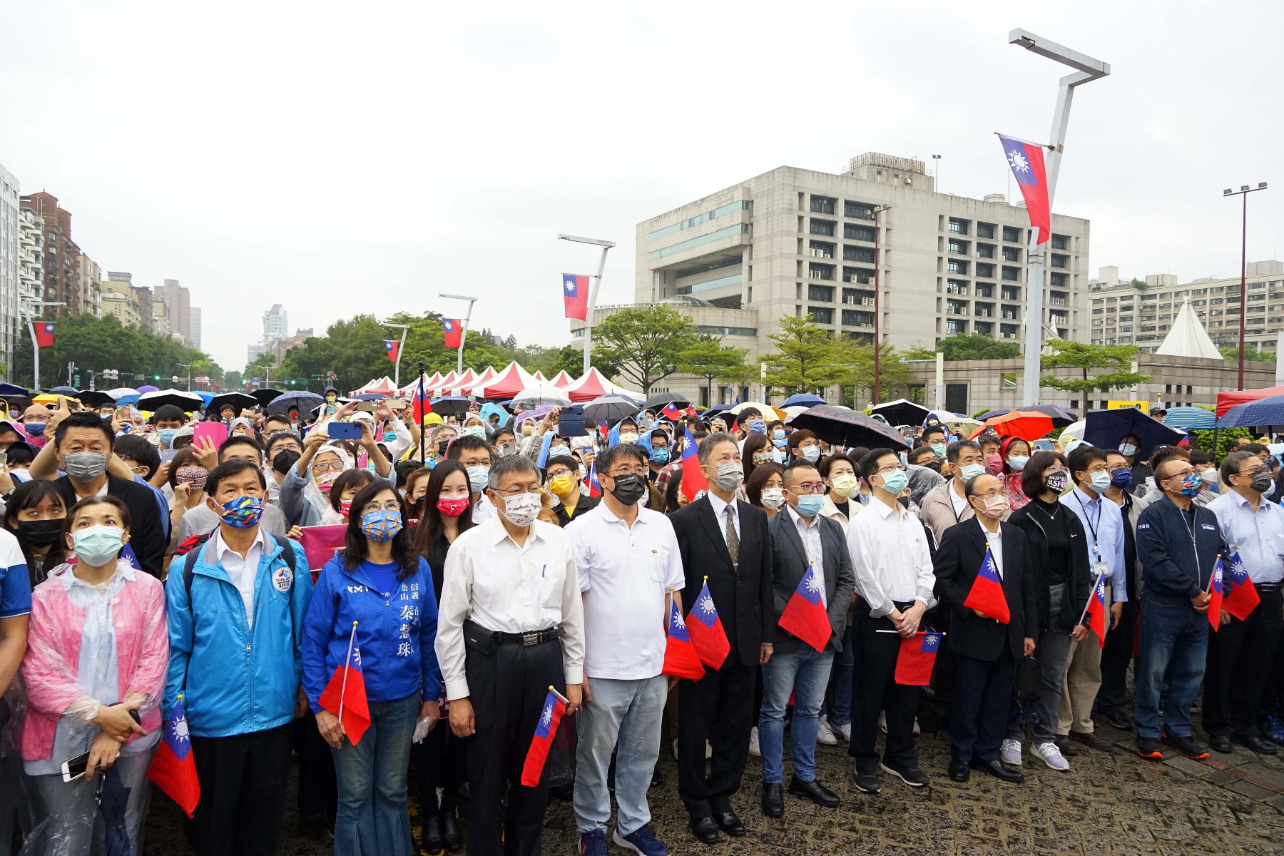 臺北市升旗典禮 市長柯文哲：感謝大家對市府支持