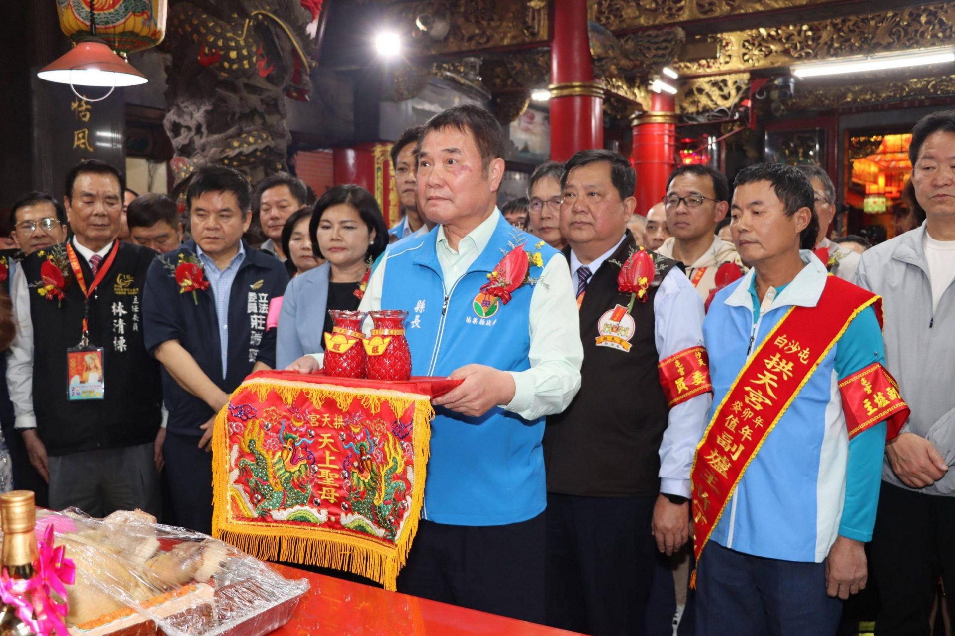 白沙屯媽祖進香啟程 鍾東錦：與神同行 信