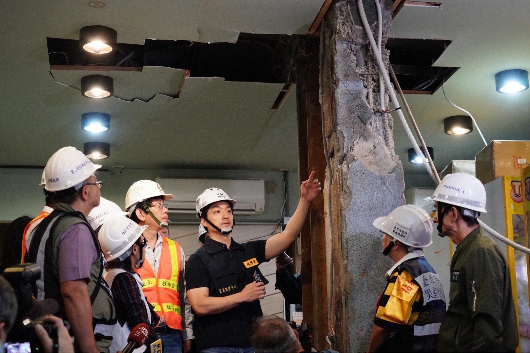 蔣萬安視察南機場屋損情況 宣示台北進入大都更時代