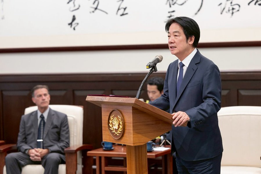 賴總統接見國家亞洲研究局訪團 盼促進台美國安合作