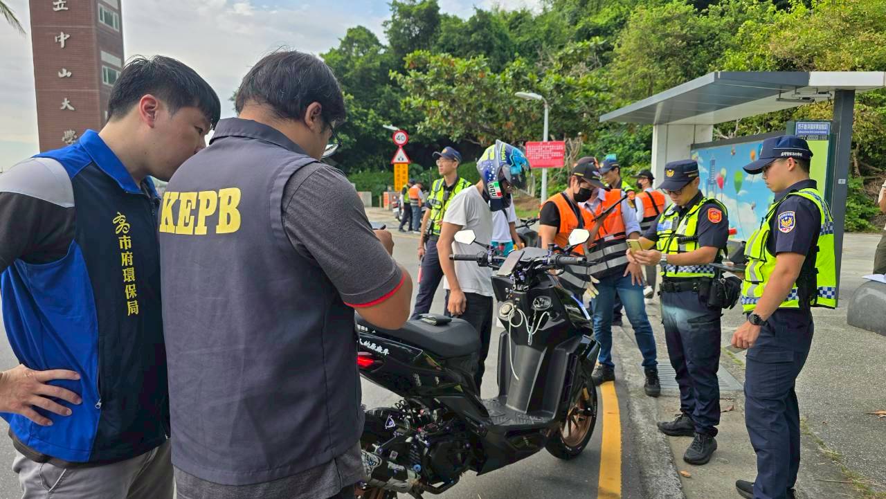 高雄「寧靜專案」強力執法 環警監聯手掃蕩噪音車