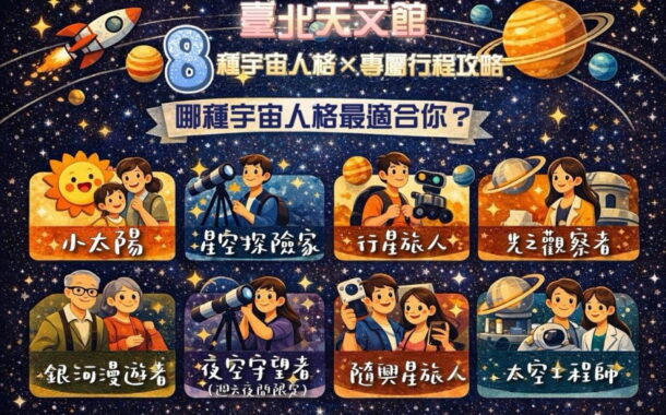 臺北天文館推出「8種宇宙人格×專屬行程攻略」 幫您克服選擇困難