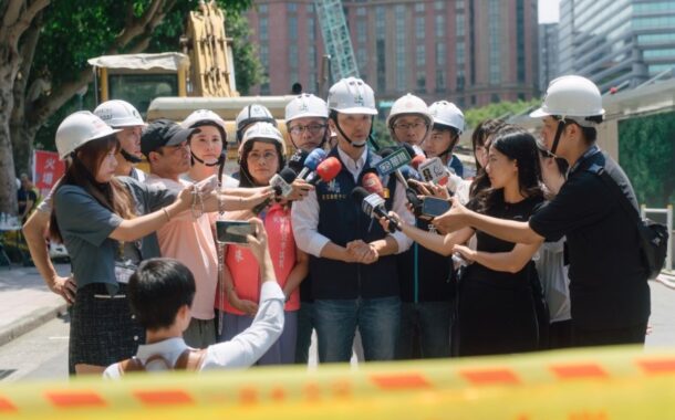 台塑舊大樓都更工程釀災 北市敦化北路巷弄路面陷