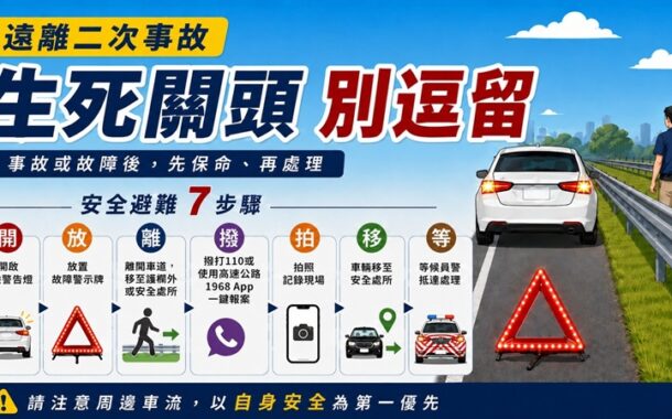 國道汽車輔助駕駛釀3死！牢記國道事故SOP 遠離二次事故