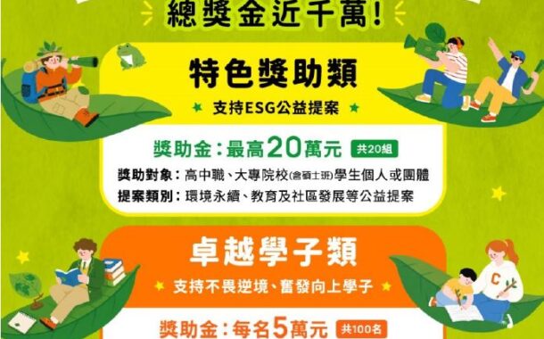 國泰卓越獎助計畫 徵件起跑 總獎金近千萬